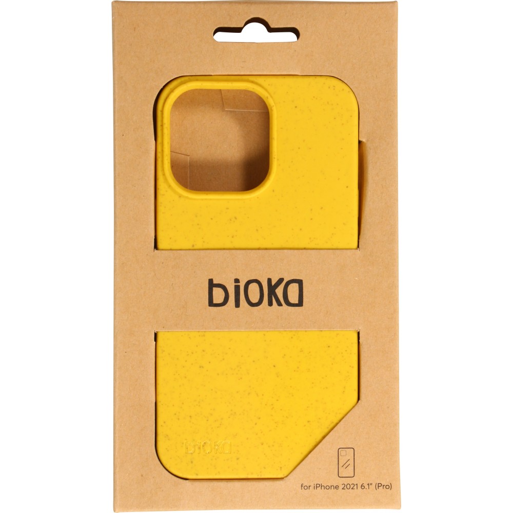Coque iPhone 14 Pro Max - Bioka biodégradable et compostable Eco-Friendly jaune