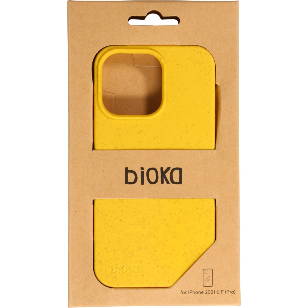 Coque iPhone 13 Pro Max - Bioka biodégradable et compostable Eco-Friendly jaune