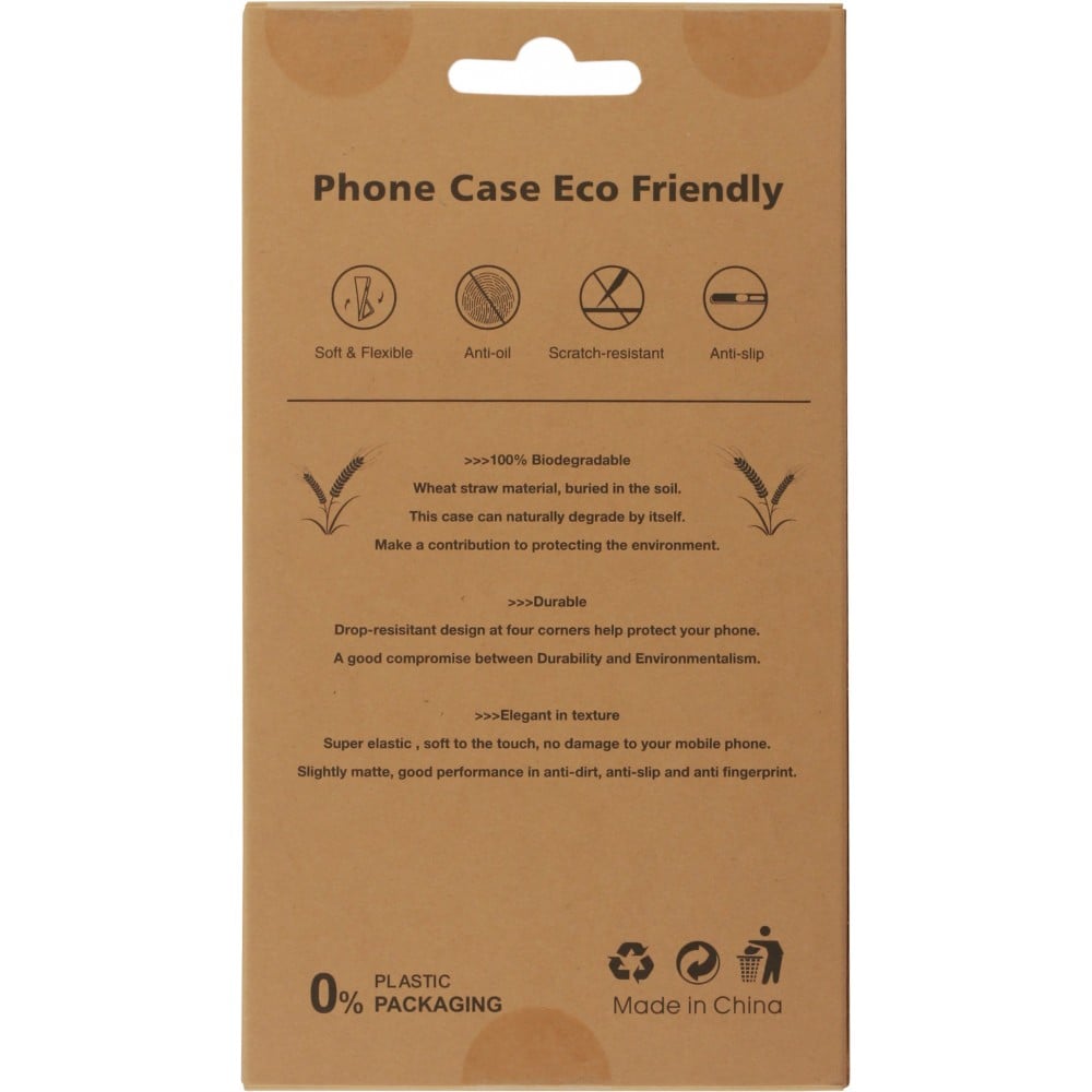 Coque iPhone 14 Pro - Bioka biodégradable et compostable Eco-Friendly jaune