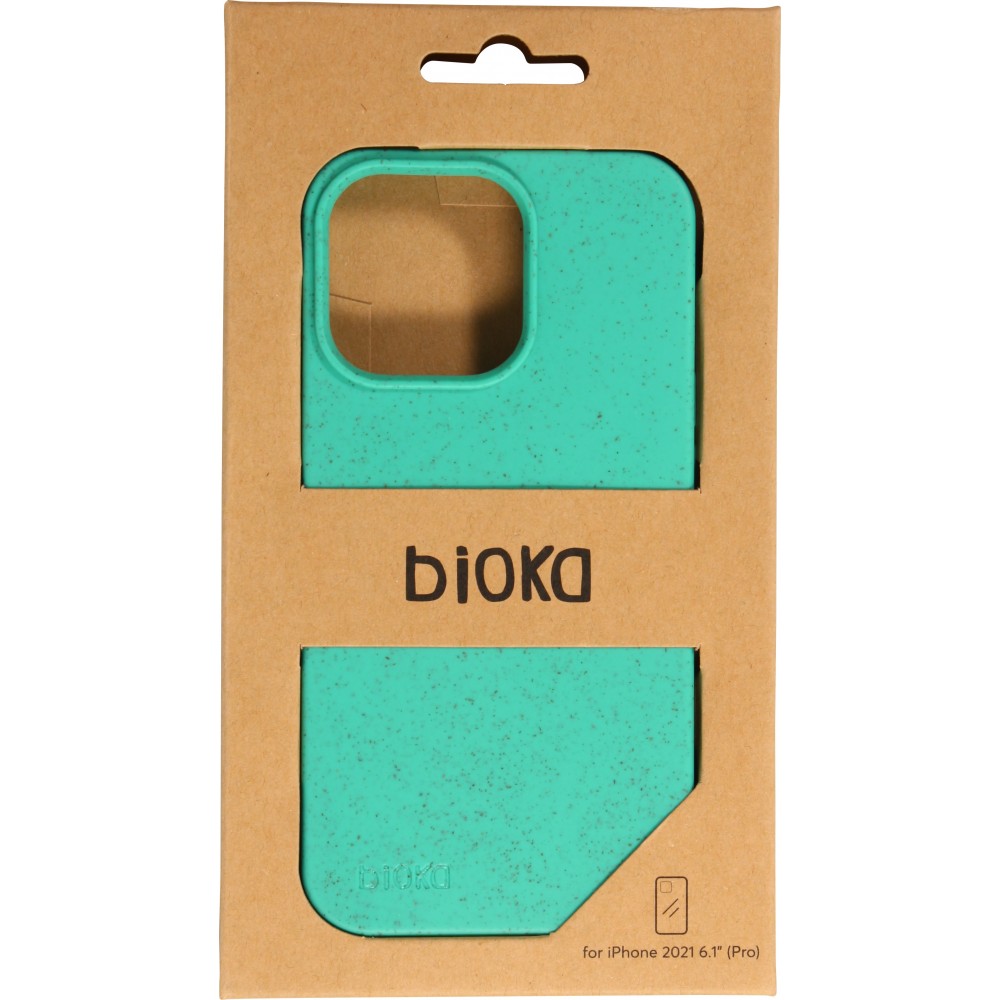 Coque iPhone 14 Pro - Bioka biodégradable et compostable Eco-Friendly - Turquoise