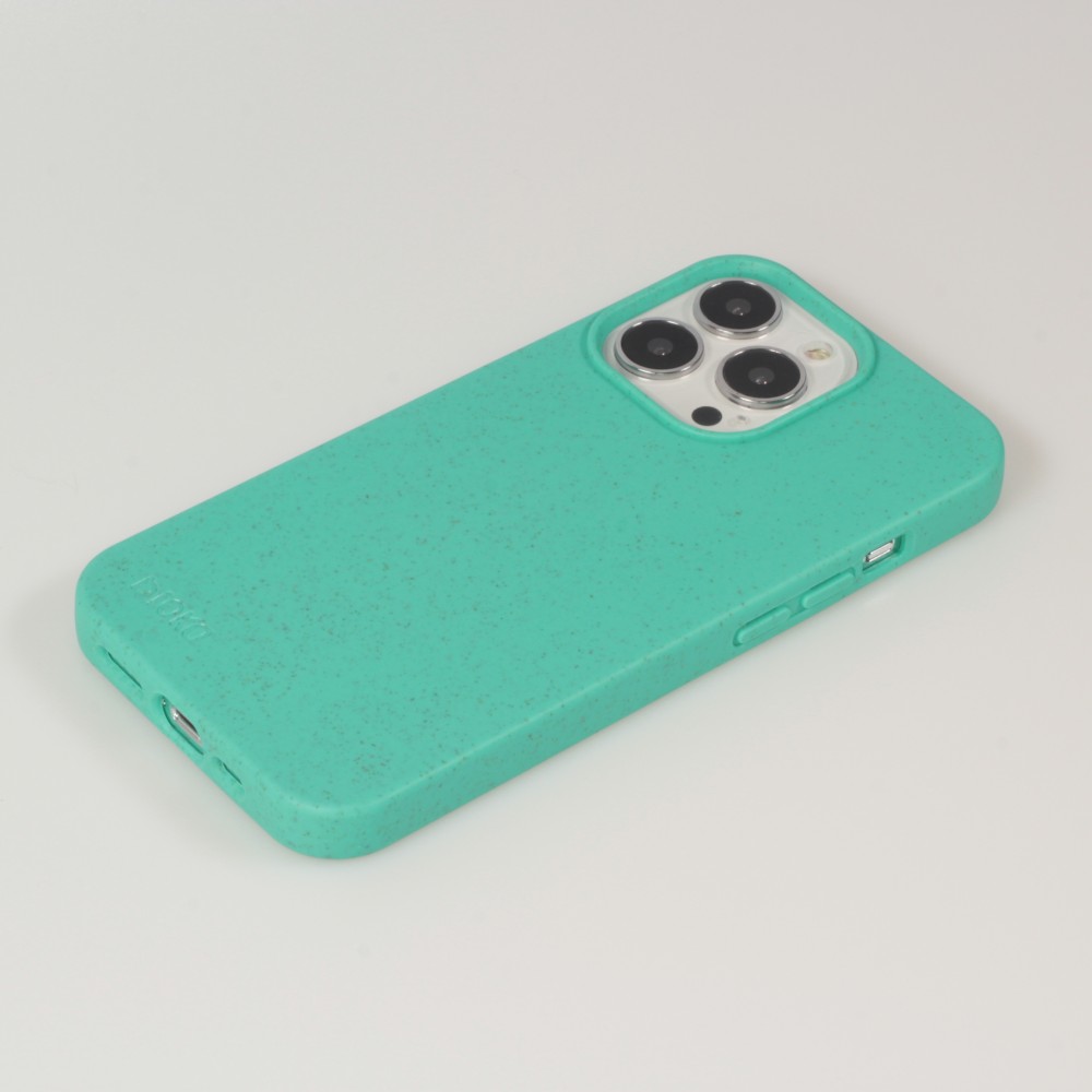 Coque iPhone 14 Pro - Bioka biodégradable et compostable Eco-Friendly - Turquoise