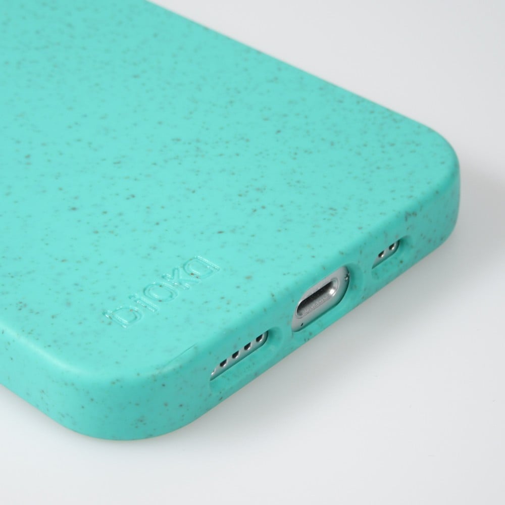 Coque iPhone 14 Pro Max - Bioka biodégradable et compostable Eco-Friendly - Turquoise