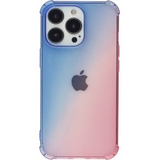 iPhone 13 Pro Max Case Hülle - Gummi Bumper Rainbow mit extra Schutz für Ecken Antischock - bleu - Rosa