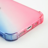 Coque iPhone 13 Pro - Bumper Rainbow Silicone anti-choc avec bords protégés -  bleu - Rose