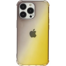 Coque iPhone 13 Pro - Bumper Rainbow Silicone anti-choc avec bords protégés -  brun jaune