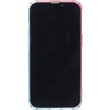 Coque iPhone 15 Pro Max - Bumper Rainbow Silicone anti-choc avec bords protégés -  rose - Bleu