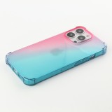 Coque iPhone 15 Pro Max - Bumper Rainbow Silicone anti-choc avec bords protégés -  rose - Bleu