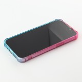 Coque iPhone 15 Pro Max - Bumper Rainbow Silicone anti-choc avec bords protégés -  rose - Bleu
