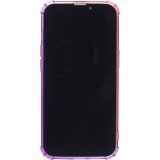 Coque iPhone 15 Pro - Bumper Rainbow Silicone anti-choc avec bords protégés -  rose - Violet