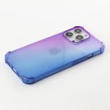 Coque iPhone 13 Pro Max - Bumper Rainbow Silicone anti-choc avec bords protégés -  violet - Bleu