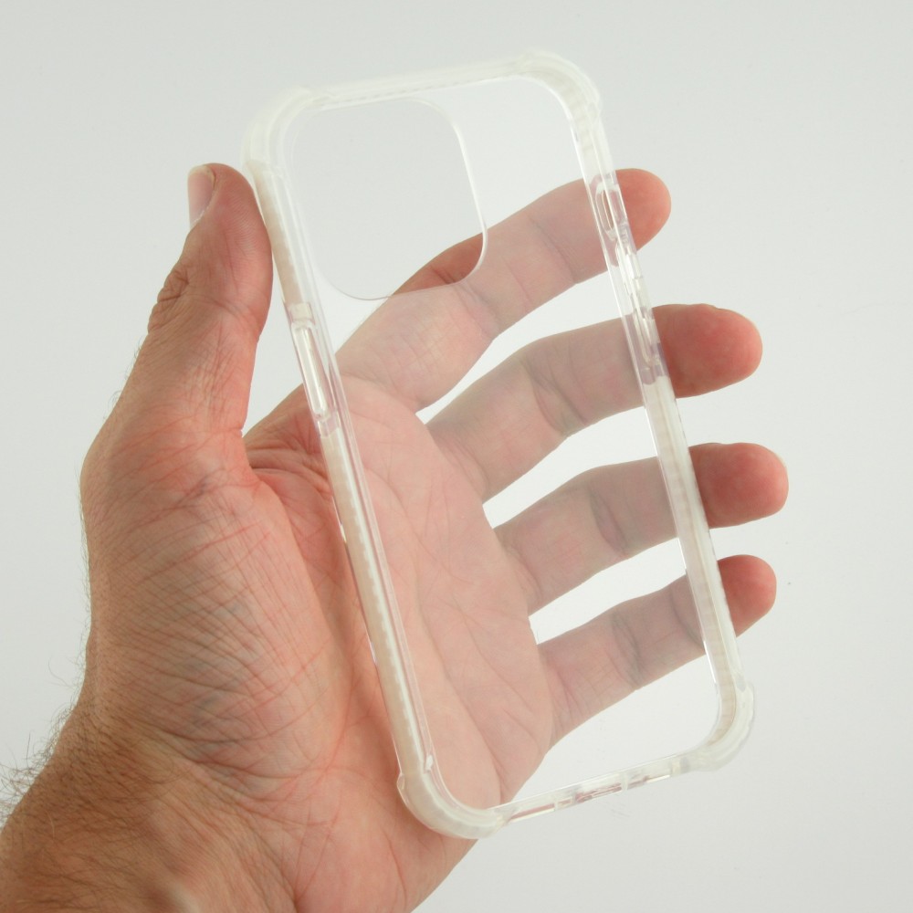 Coque iPhone 13 Pro Max - Bumper Stripes - Blanc