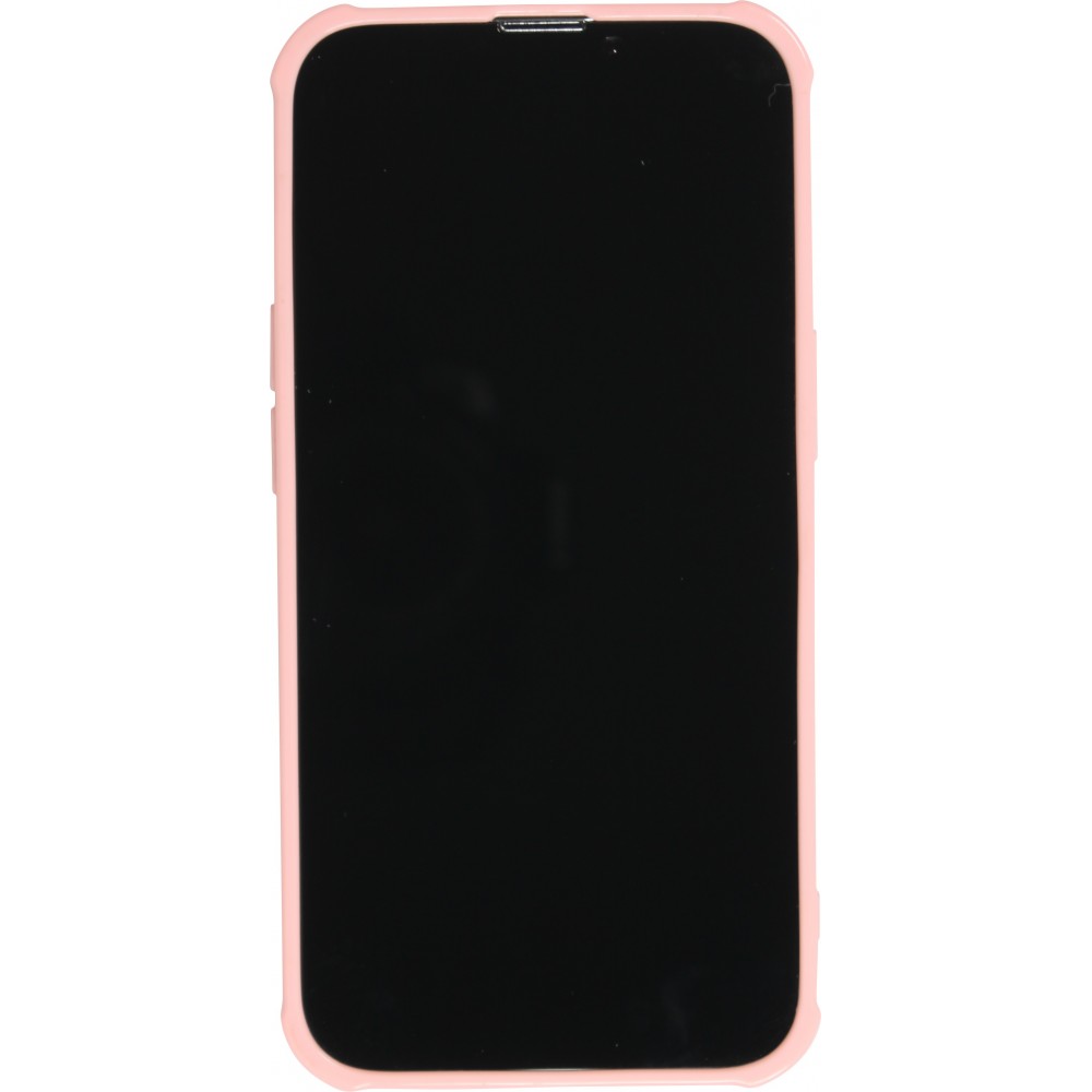 iPhone 13 Pro Case Hülle - Kamera vertikale Klappe Regenbogen - Rosa blau
