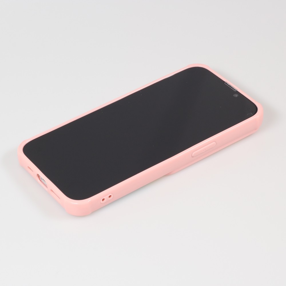 Coque iPhone 13 Pro - Caméra clapet vertical arc-en-ciel - Rose - Bleu