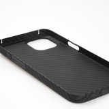 iPhone 14 Pro Case Hülle - Carbomile Schutzcase aus echtem Aramid Carbonfaser - Schwarz