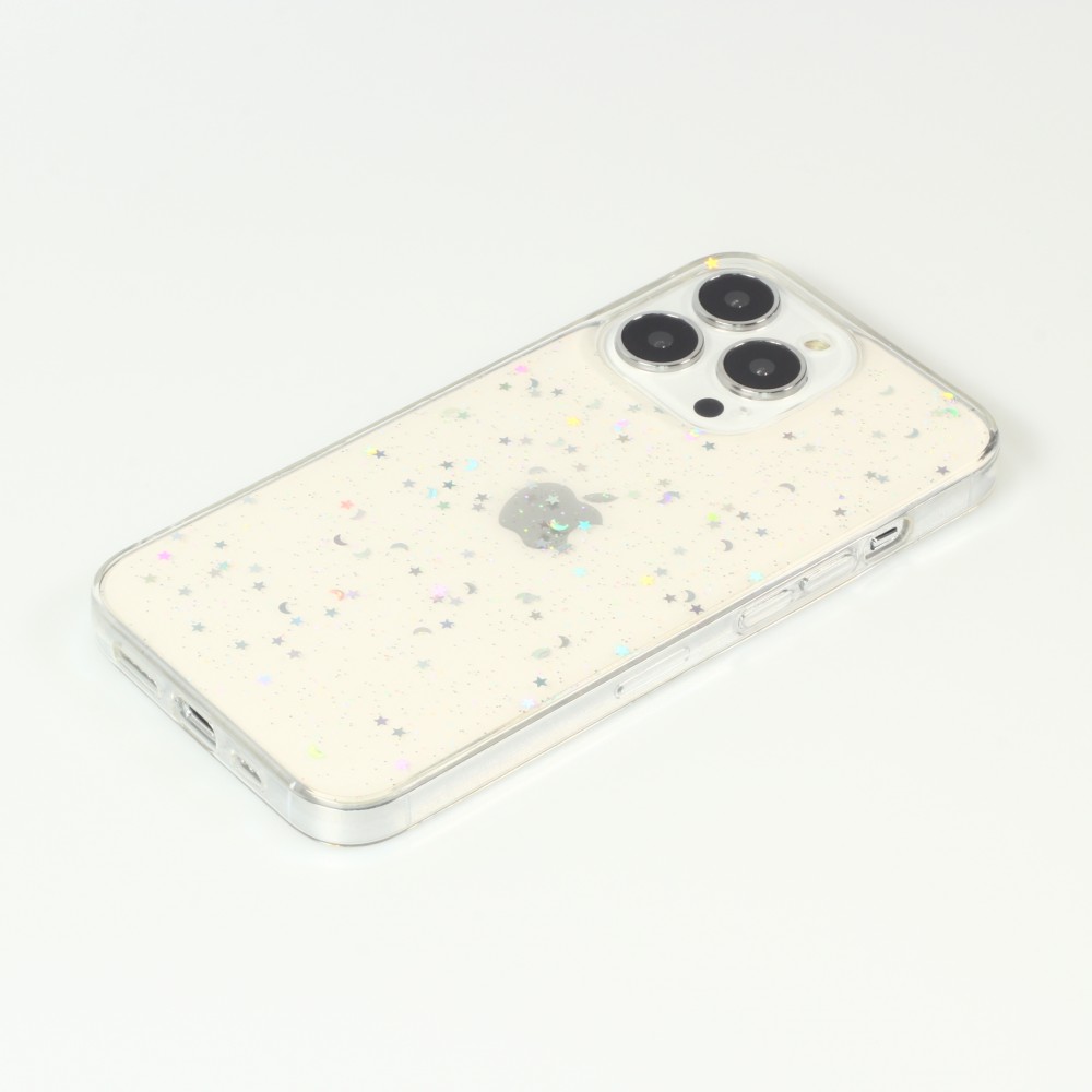 Coque iPhone 13 Pro - Clear Bubble Stars - Transparent