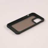 iPhone 14 Pro Case Hülle - Military Elite kompakt Cover mit semi-transparentem Carbon Rücken - Dunkelgrün