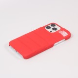 iPhone 13 Pro Case Hülle - 3D stylische Daunenjacke Design mit Ziernaht - Rot