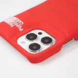 iPhone 13 Pro Case Hülle - 3D stylische Daunenjacke Design mit Ziernaht - Rot