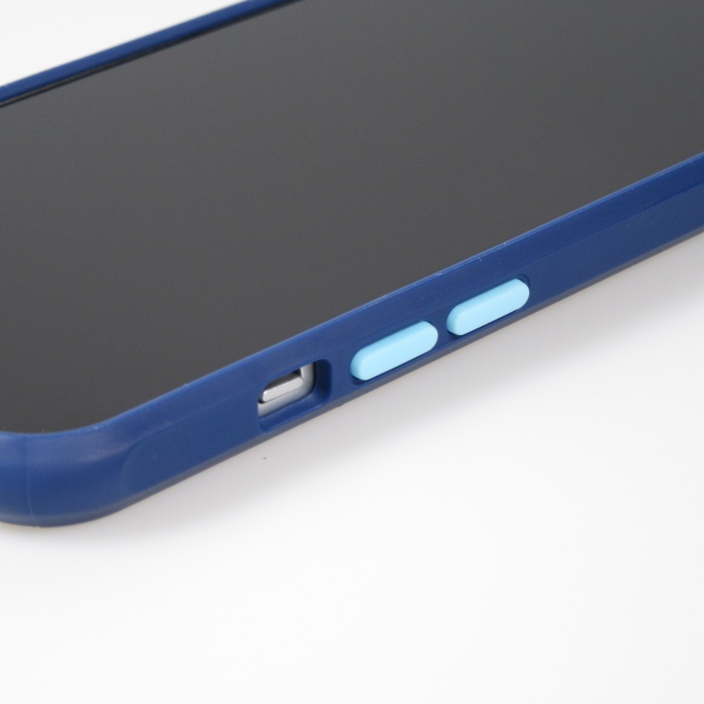 iPhone 12 Pro Max Case Hülle - Dual Tone Bumper Mat Glass - Blau