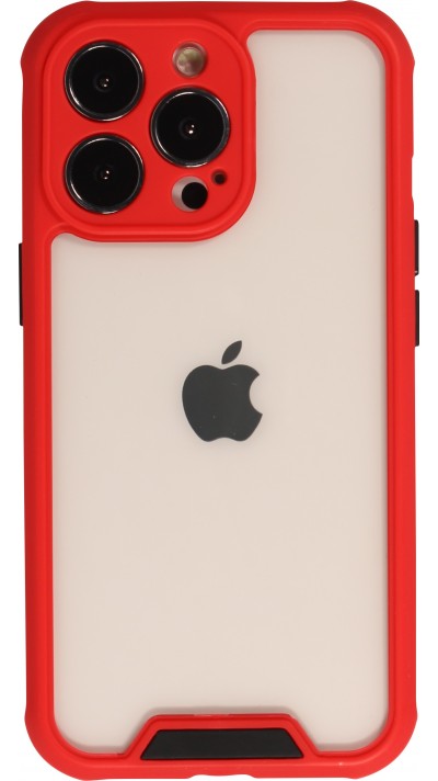 iPhone 13 Pro Case Hülle - Dual Tone Bumper Mat Glass - Rot