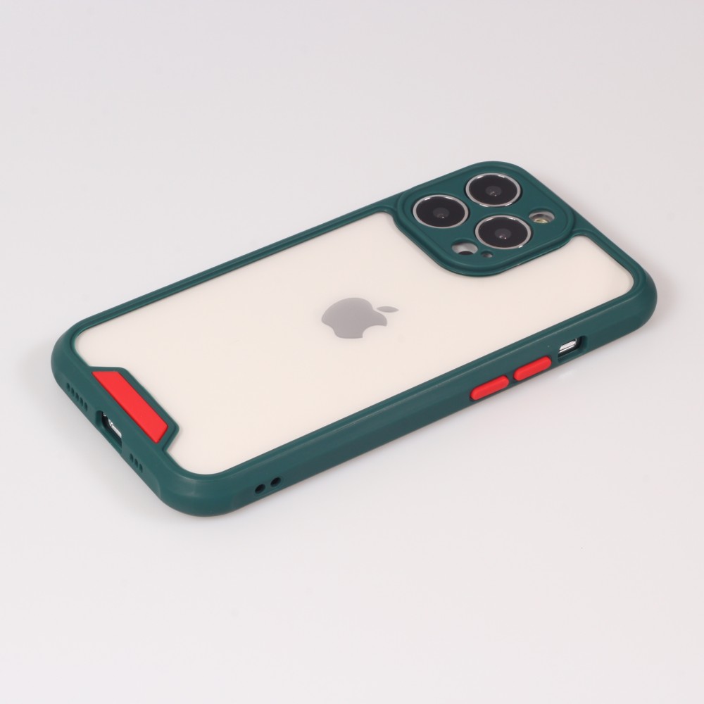 iPhone 13 Pro Max Case Hülle - Dual Tone Bumper Mat Glass - Dunkelgrün