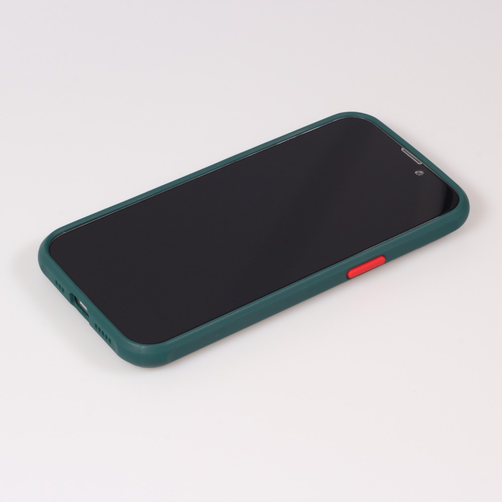 iPhone 13 Pro Max Case Hülle - Dual Tone Bumper Mat Glass - Dunkelgrün