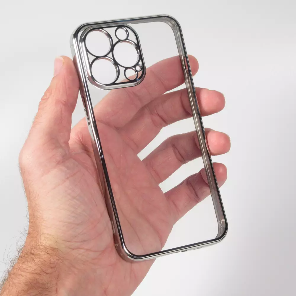Coque iPhone 14 Pro - Electroplate - Argent