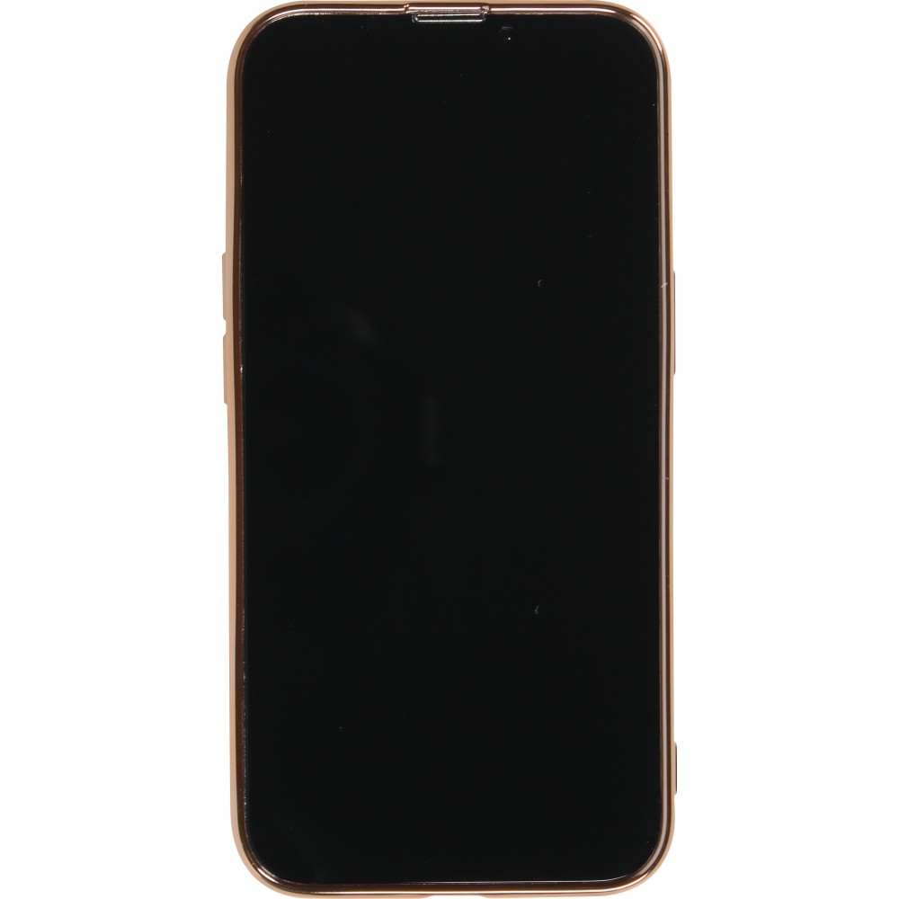 Coque iPhone 13 Pro - Gel Bronze avec anneau - Rose