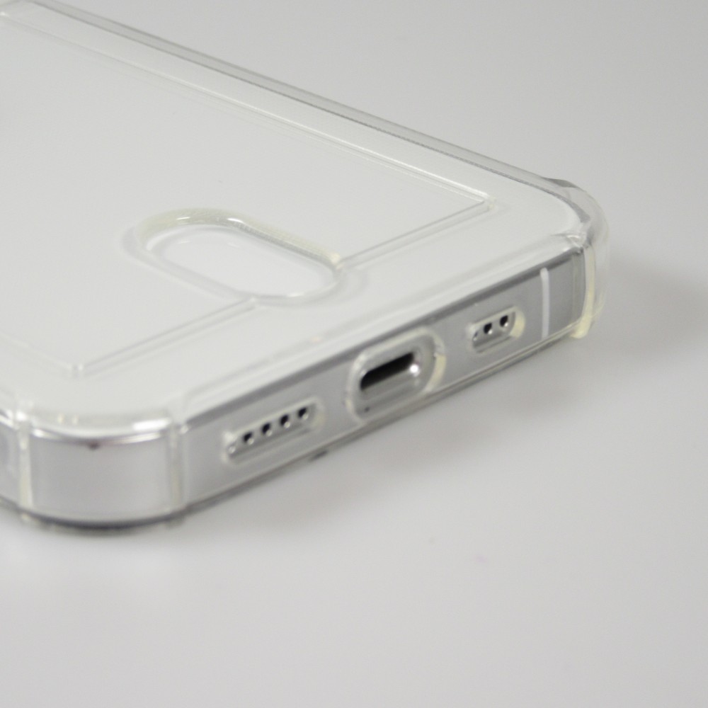 Hülle iPhone 15 Pro Max - Gummi Bumper Kartenhalter - Transparent