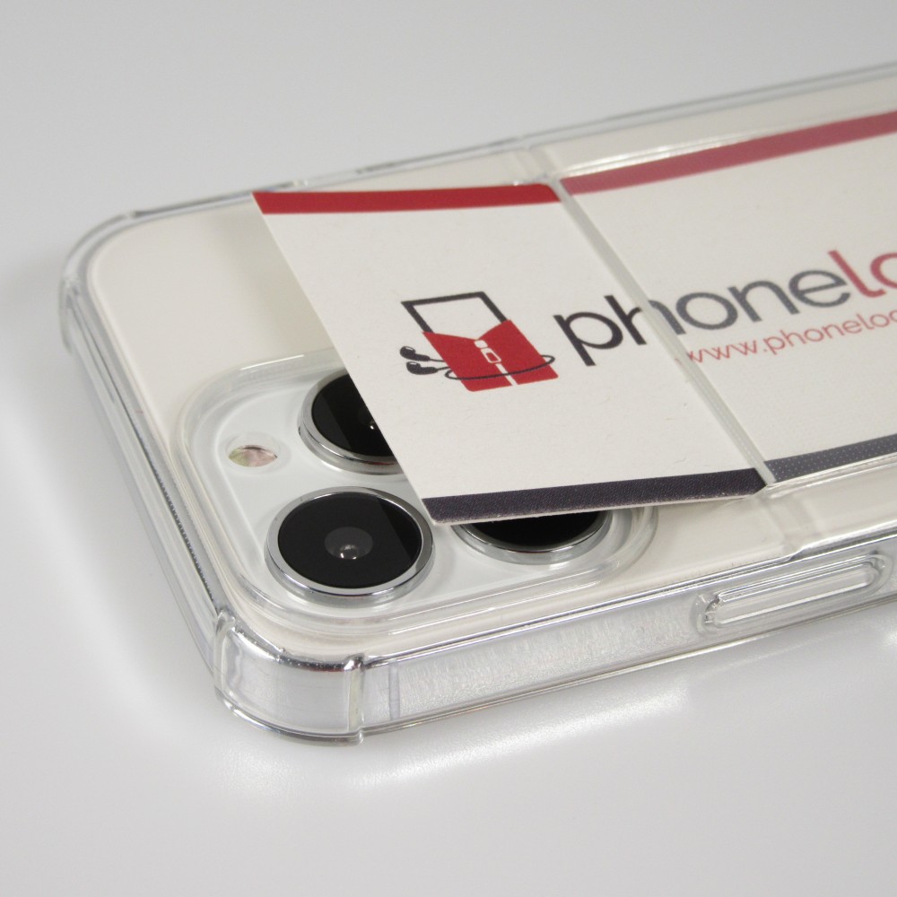 Hülle iPhone 15 Pro Max - Gummi Bumper Kartenhalter - Transparent