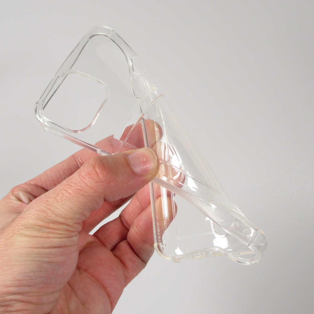 Hülle iPhone 15 Pro Max - Gummi Bumper Kartenhalter - Transparent