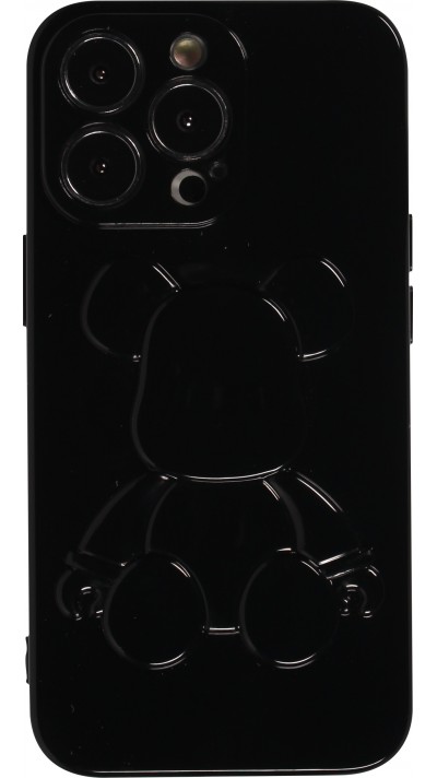iPhone 13 Pro Case Hülle - Gummi Dead bear 3D - Schwarz