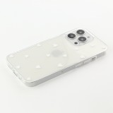 Coque iPhone 15 Pro Max - Gel petit coeur - Blanc