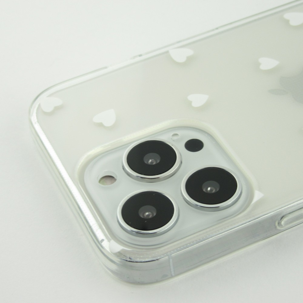 Coque Samsung Galaxy S24 - Gel petit coeur transparent - Blanc