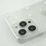 Coque iPhone 16 Pro Max - Gel petit coeur transparent - Blanc