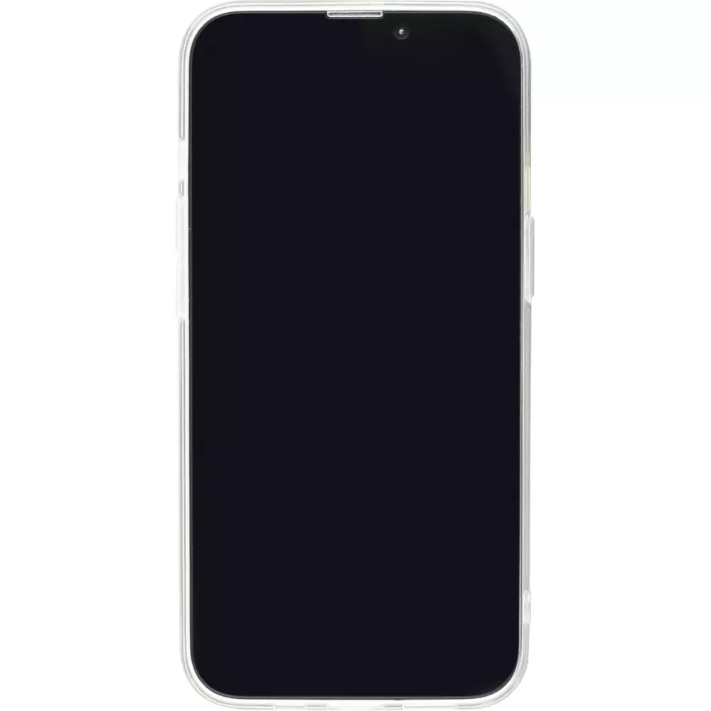 Coque iPhone 16 Plus - Gel petit coeur transparent - Noir