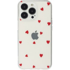 Coque iPhone 14 Pro Max - Gel petit coeur - Rouge