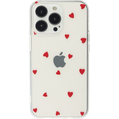 Coque iPhone 15 Pro Max - Gel petit coeur - Rouge
