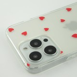 Coque iPhone 16e - Gel petit coeur transparent - Rouge