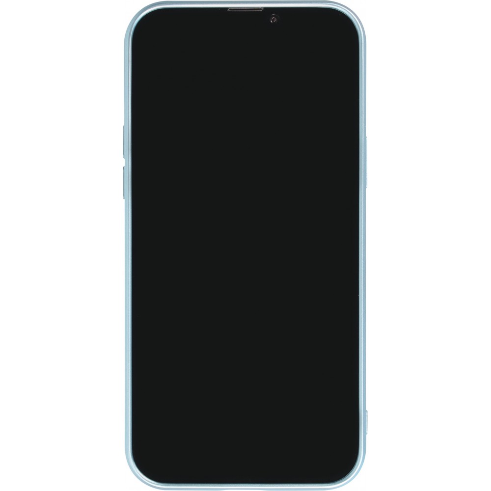 Coque iPhone 15 Pro - Gel souple avec vitre de protection caméra MagSafe - Bleu
