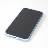 iPhone 15 Pro Case Hülle - Gummi weich mit Kameraschutzglas MagSafe - Blau