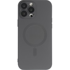 Coque iPhone 15 Pro - Gel souple avec vitre de protection caméra MagSafe - Noir