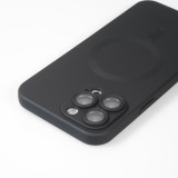 iPhone 13 Pro Max Case Hülle - Gummi weich mit Kameraschutzglas MagSafe - Schwarz