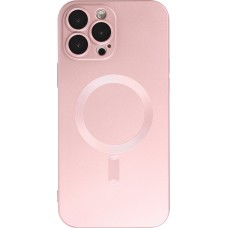 iPhone 15 Pro Max Case Hülle - Gummi weich mit Kameraschutzglas MagSafe - Rosa