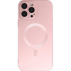 iPhone 15 Pro Case Hülle - Gummi weich mit Kameraschutzglas MagSafe - Rosa