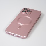 Coque iPhone 15 Pro - Gel souple avec vitre de protection caméra MagSafe - Rose