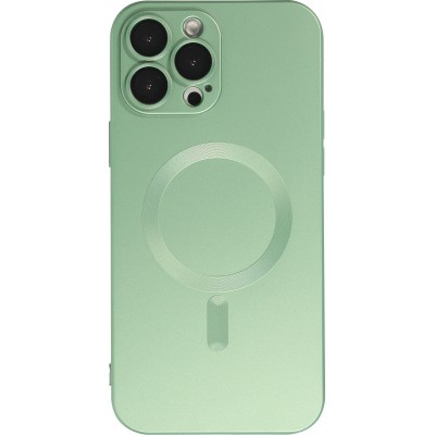 Coque iPhone 14 Pro - Gel souple avec vitre de protection caméra MagSafe - Vert