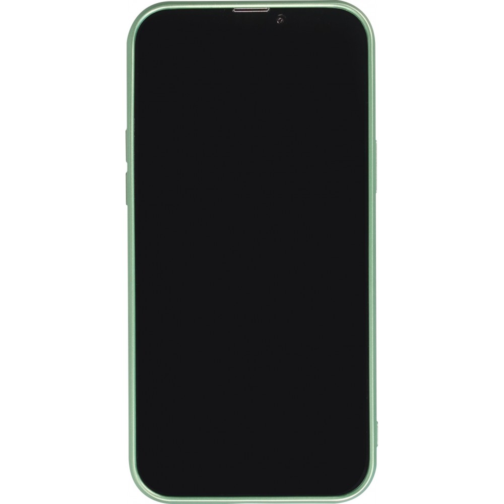 iPhone 15 Pro Max Case Hülle - Gummi weich mit Kameraschutzglas MagSafe - Grün