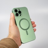 iPhone 15 Pro Case Hülle - Gummi weich mit Kameraschutzglas MagSafe - Grün
