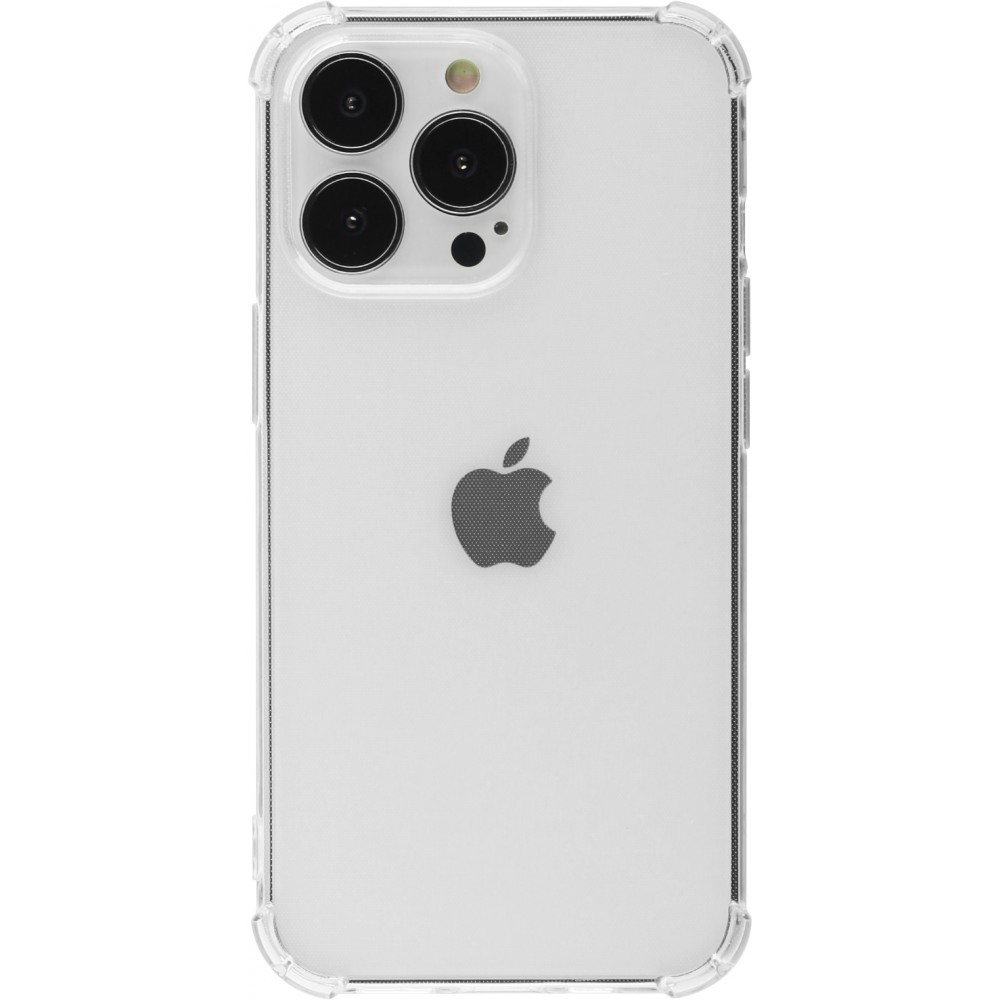 iPhone 14 Pro Case Hülle - Gummi Transparent Gel Bumper mit extra Schutz für Ecken Antischock